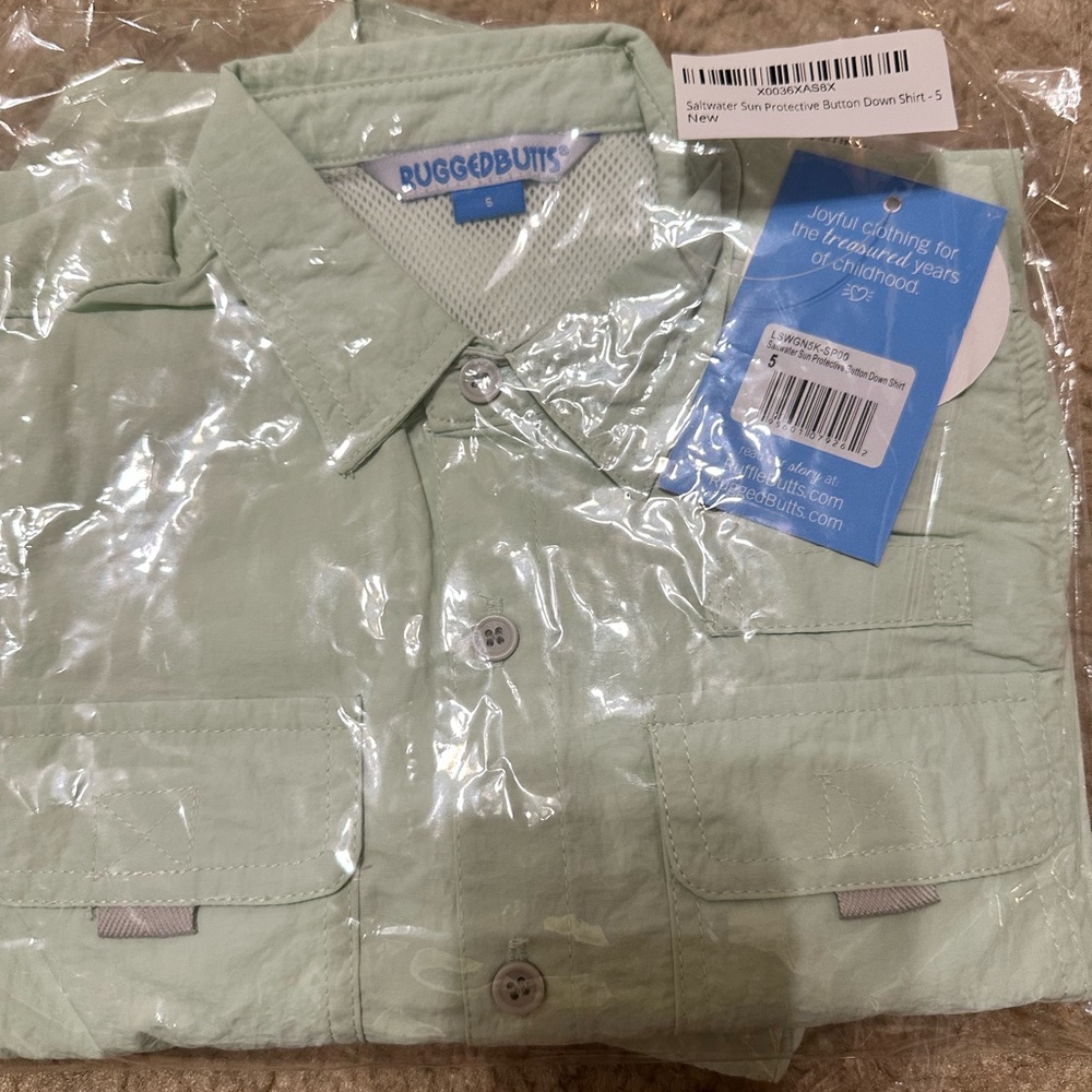 RuggedButts Kids' Mint Green salt water UPF Shirt